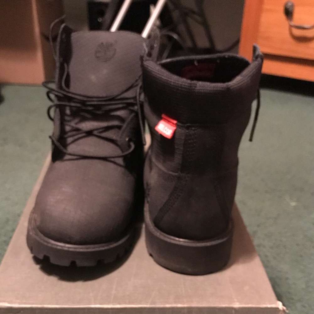 Black Leather Timberland Boots